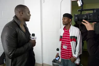 Behind the Scenes - Adewale Akinnuoye-Agbaje gives a backstage interview to BET.com. (Photo: John Ricard / BET)