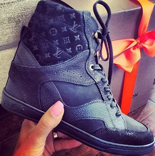 Christina Milian - We can’t wait to see how the singer styles her new Louis Vuitton wedge sneakers. And we certainly wouldn’t mind if she let us borrow them sometime.  (Photo: Christina Milian via Instagram)