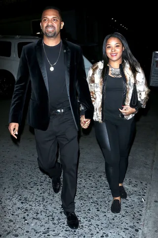 The Gift of Laughter - Mike Epps and wife Mechelle arrive at the Comedy Store on Sunset Boulevard to attend the annual Toy for Tots charity event in Los Angeles.&nbsp;(photo: Winston Burris/WENN.com)