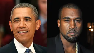 President Obama on recent Kanye West rants:&nbsp; - &quot;If it was a concert, then I might not mind listening to him.&quot;  (Photos from left: Peter Macdiarmid/Getty Images, Pascal Le Segretain/Getty Images)