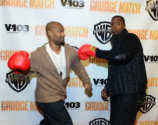 Put Up Your Dukes - Big Tigger and Kordell Stewart attend the Grudge Match screening at AMC Parkway Pointe in Atlanta. (Photo: Paras Griffin/Getty Images)