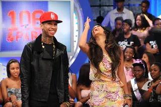 Tyga and Rocsi - Rocsi had a blast co-hosting with Tyga!(Photo by Brad Barket/PictureGroup)