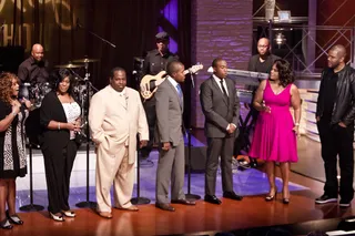 This Evening's Entertainment - Mo'Nique introduces the Tyler Perry ensemble. \r\r(Photo: Darnell Williams/BET)