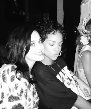 Rihanna @badgalriri - Who said there might be drama between these two? We love "KatyAnna!" Rihanna and her girl Katy Perry were reunited at a dinner in NYC's West Village earlier this week. The two friends caught up since their last meeting at one of Rih Rih's concerts at the Barclays center in May. #RIHunited(Photo: Instagram via Badgirlriri)