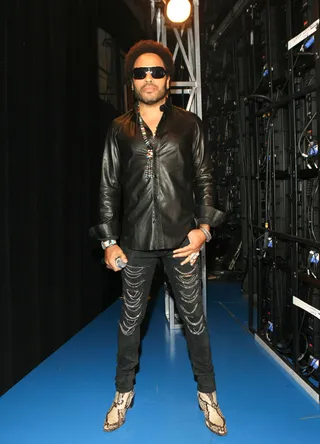 Stand Still - Recording artist Lenny Kravitz stands strong.&nbsp;(Photo:&nbsp; Bennett Raglin/Getty Images for BET)