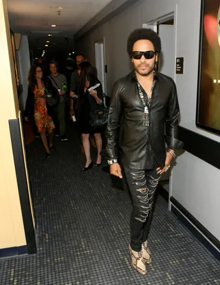 Loving Leather - Recording artist Lenny Kravitz in all his leather glory.&nbsp;(Photo:&nbsp; Bennett Raglin/Getty Images for BET)