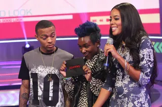 Only One Winner - Bow Wow and Angela Simmons with a winner on 106. (Photo:&nbsp; Bennett Raglin/Getty Images for BET)