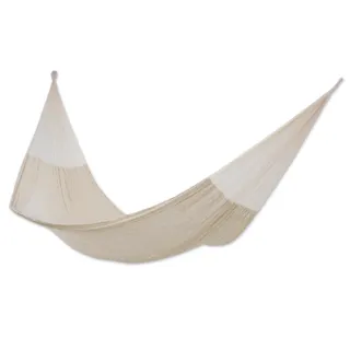 Handcrafted Cotton Solid Rope Double Hammock ($114) - Have a porch or a couple of trees? You have all the space you need to give dad a comfortable place to spend his special day.&nbsp;(Photo: Novica)