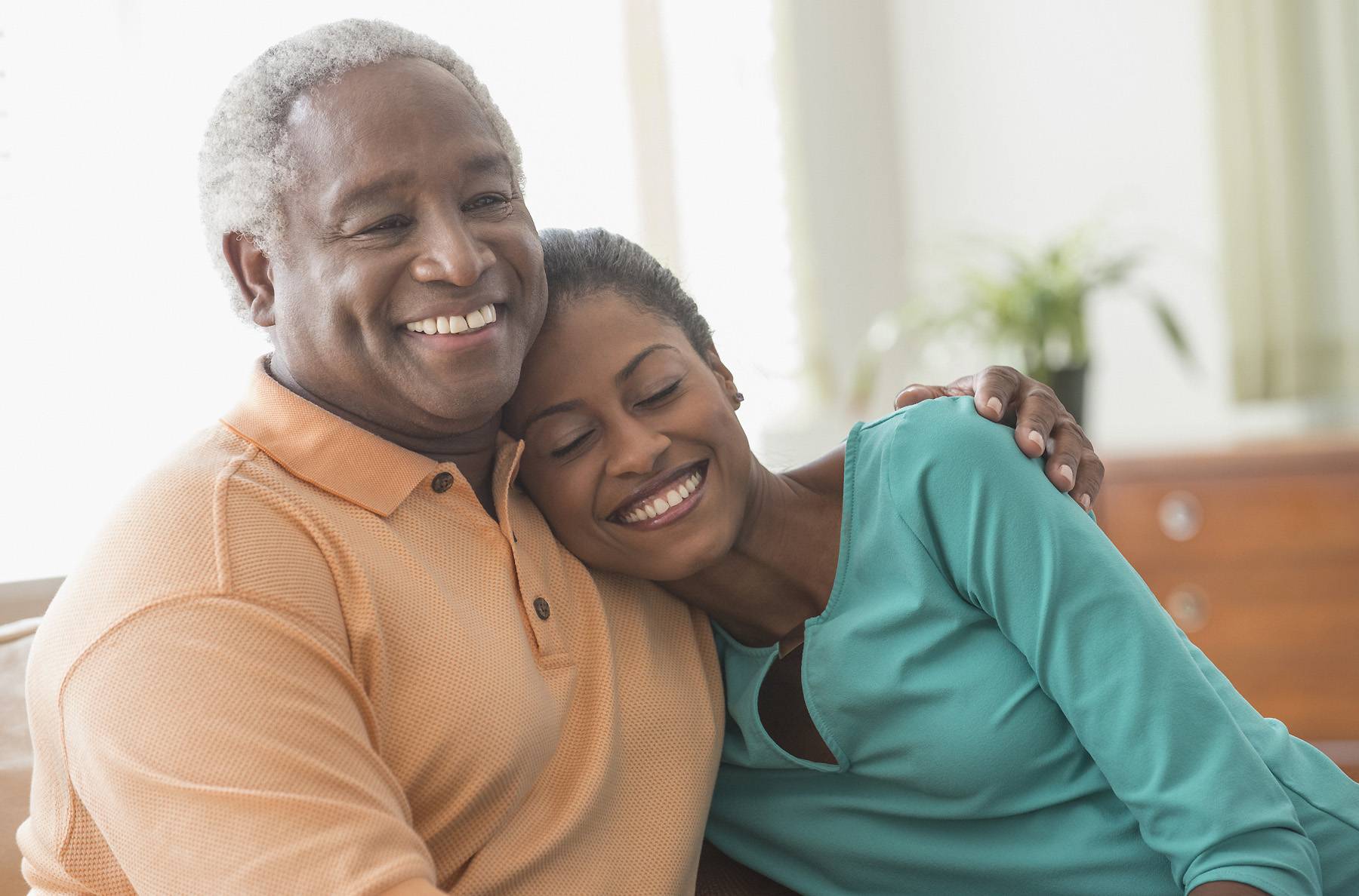 woman hugging her father