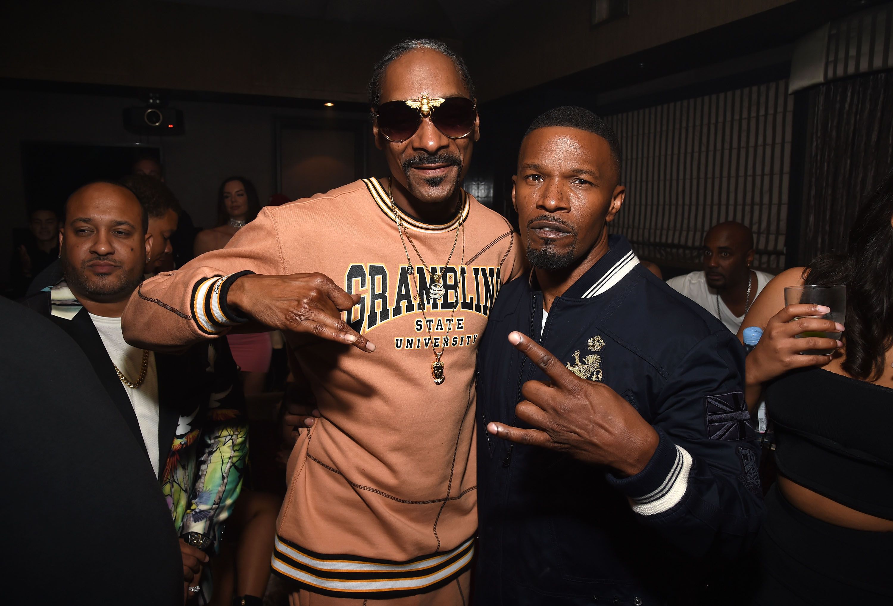 LOS ANGELES, CA - JUNE 24:  Snoop Dogg and Jamie Foxx attend the 2018 BET Awards After Party hosted by Grey Goose and Jamie Foxx on June 24, 2018 in Los Angeles, California.  (Photo by Michael Kovac/Getty Images for Grey Goose)