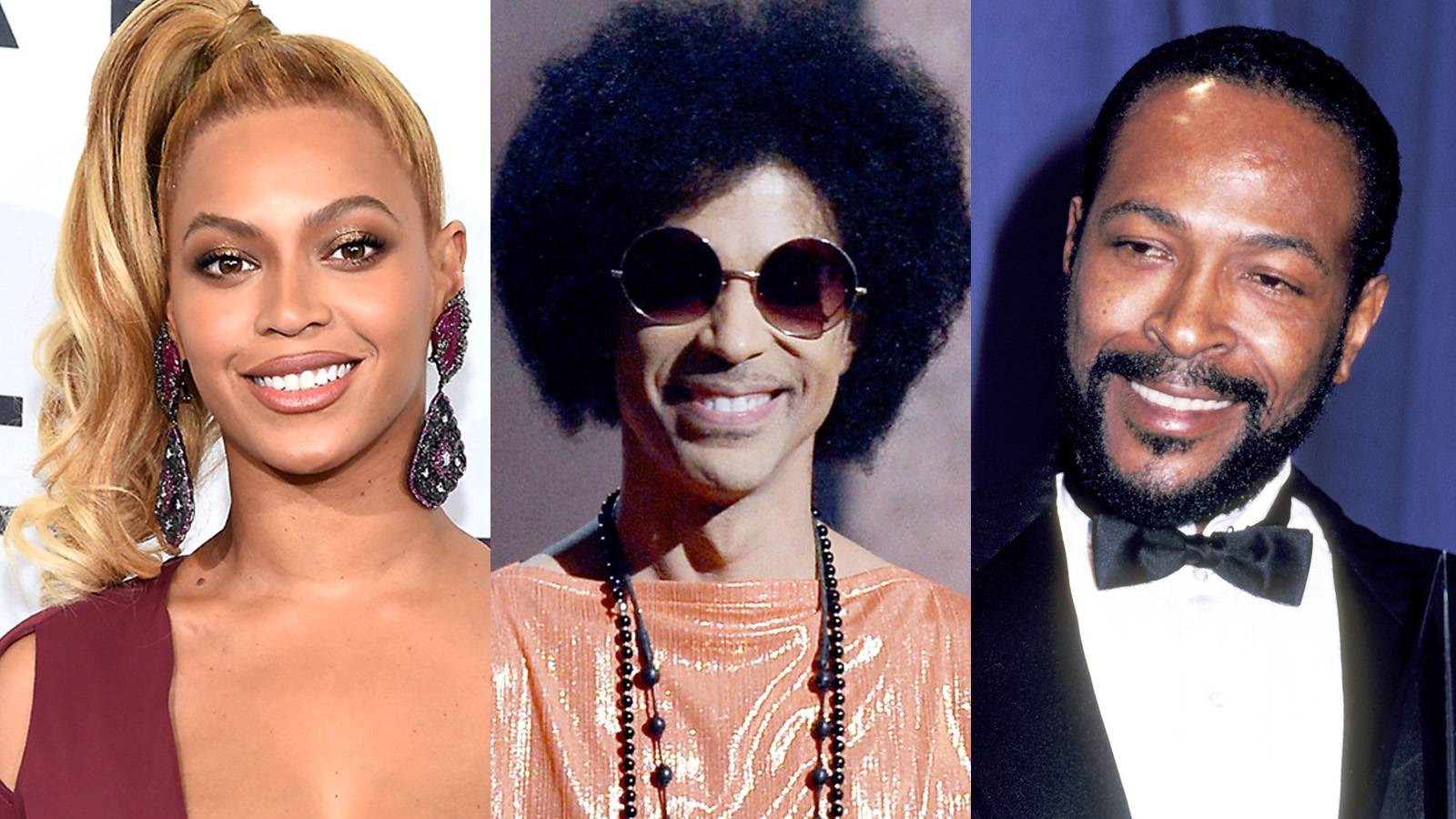 Beyonce, Prince, Marvin Gaye