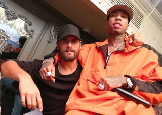 Bromance - Up &amp; Down hosted the "NYNY" party presented by Bumble. The private event hosted A-List attendees Kylie Jenner and Scott Disick. Tyga celebrated the announcement of being signed to G.O.O.D. Music with a bottle of Moet Nectar Rose LA limited edition while he gave a special performance to a packed house. (Photo: Matteo Prandoni/BFA.com via Up&amp;Down)