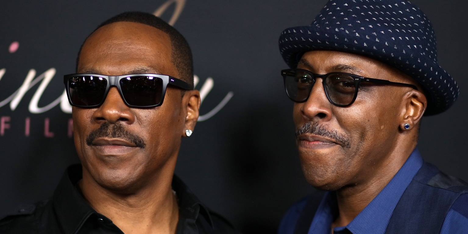 Arsenio Hall and Eddie Murphy on BET Buzz 2021.