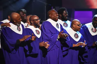 The NFL Players Choir - (Photo by Aaron J. Thornton/Getty Images for BET)