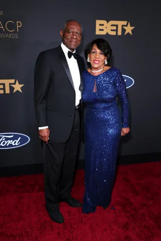 Diplomat Sid Williams with wife congresswoman Maxine Waters. - (Photo by Leon Bennett/Getty Images for BET)