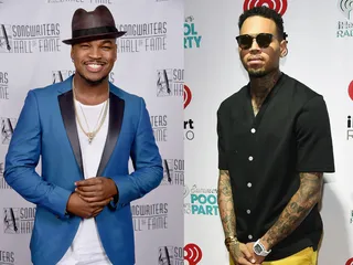 Who's Your Daddy? - The tabloids usually find out the moment a celebrity sneezes, so when one manages to keep something big, like having a kid, we've got to give them props for that. From Breezy's break baby to Ne-Yo's double whammy, here is our list for celebs who became dads and we didn't see it coming.  (Photos from left: Gary Gershoff/Getty Images, Ethan Miller/Getty Images for iHeartMedia)