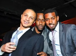 Behind the Velvet Ropes - V.I.P. guests at Terrell Owens party at the Park pose for the cameras. (Photos Courtesy of Dr. Miles Gray)