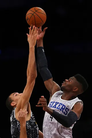 Jump Ball - Who wants it more —&nbsp;Rudy Gobert or&nbsp;Nerlens Noel?&nbsp;&nbsp;(Photo: Elsa/Getty Images)