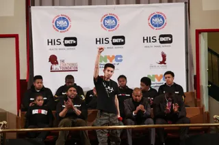 'Black Fatherhood Is No Oxymoron' - DMV spoken-word artist ELPI put on for the Black fathers that are involved in their children's lives with his piece "Ode to Farmers." (Photo: Bennett Raglin/BET/Getty Images for BET)