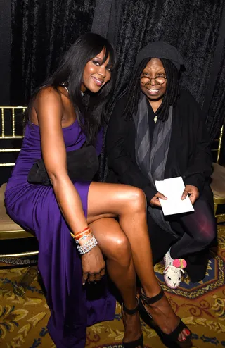 The Fashion and the Funny - Model Naomi Campbell&nbsp;and comedian&nbsp;Whoopi Goldberg attend the 2015 amfAR New York Gala at Cipriani Wall Street in New York City.(Photo: Larry Busacca/Getty Images)