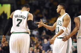 Celtics Upset Hawks on Buzzer-Beater - Shocker in Boston! Evan Turner nailed a buzzer-beating floater to give the Boston Celtics an 89-88 home win over the Atlanta Hawks.&nbsp;The defeat marked the Hawks' 11th loss of the season.&nbsp;(Photo: AP Photo/Jessica Hill)