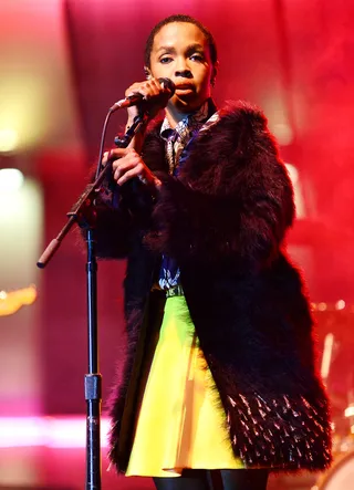 Lauryn Hill - L-Boogie showed the world her vocal chops when she murdered Roberta Flack's classic &quot;Killing Me Softly&quot; in 1996. Lauryn effortlessly went back and forth between seductive bars and laid back harmonies as she continued to show hip hop's softer side with &quot;Ex Factor&quot; &quot;The Sweetest Thing&quot; and &quot;Can't Take My Eyes Off You.&quot;(Photo: Johnny Louis/WENN.com)