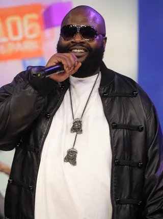 Rick Ross (@rickyrozay) - TWEET: &quot;new mixtape #richforever drops 3:05pm fridayyy. @livemixtapes&quot;Rozay announces his upcoming mixtape.(Photo: John Ricard/BET)