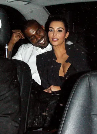 Two of a Kind - Kanye West looks lovingly upon Kim Kardashian as if he's found his soul mate after leaving DSTRKT in London for his own "Watch the Throne" tour after-party. Maybe Kim K really is Yeezy's "Beyoncé."&nbsp;  (Photo: Optic Photos, PacificCoastNews.com)