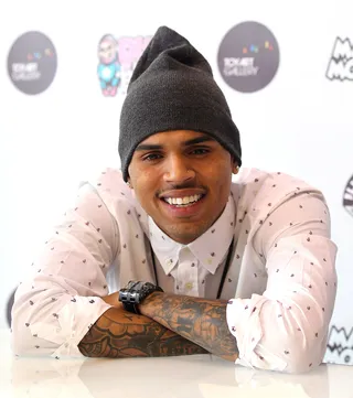 Chris Brown (@ChrisBrown)&nbsp; - TWEET: "Assumptions! I didn't say any names so if u took offense to it then its something you feel guilty about."&nbsp;Breezy subliminally tweets Rihanna after being criticized for dissing her in a new freestyle.&nbsp;(Photo: Revolutionpix/WENN.com)