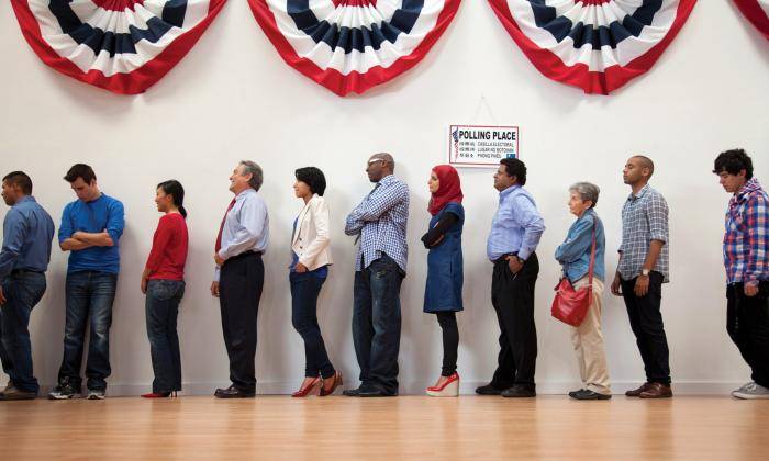 People standing on line