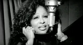 'Angel'  - Chaka Khan gets in the booth and shows off her fabulous vocals while singing "Angel." The single hit No. 29 on the U.S. R&amp;B chart while the album earned the No. 15 on the Billboard 200 and number five on the Top R&amp;B/Hip-Hop Albums chart. (Photo: SONY BMG MUSIC ENTERTAINMENT)