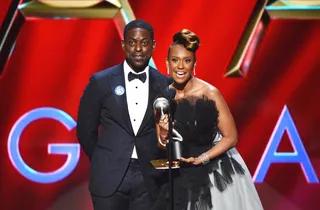 Actors Sterling K. Brown and Ryan Michelle Bathe. - (Photo by Aaron J. Thornton/Getty Images for BET)