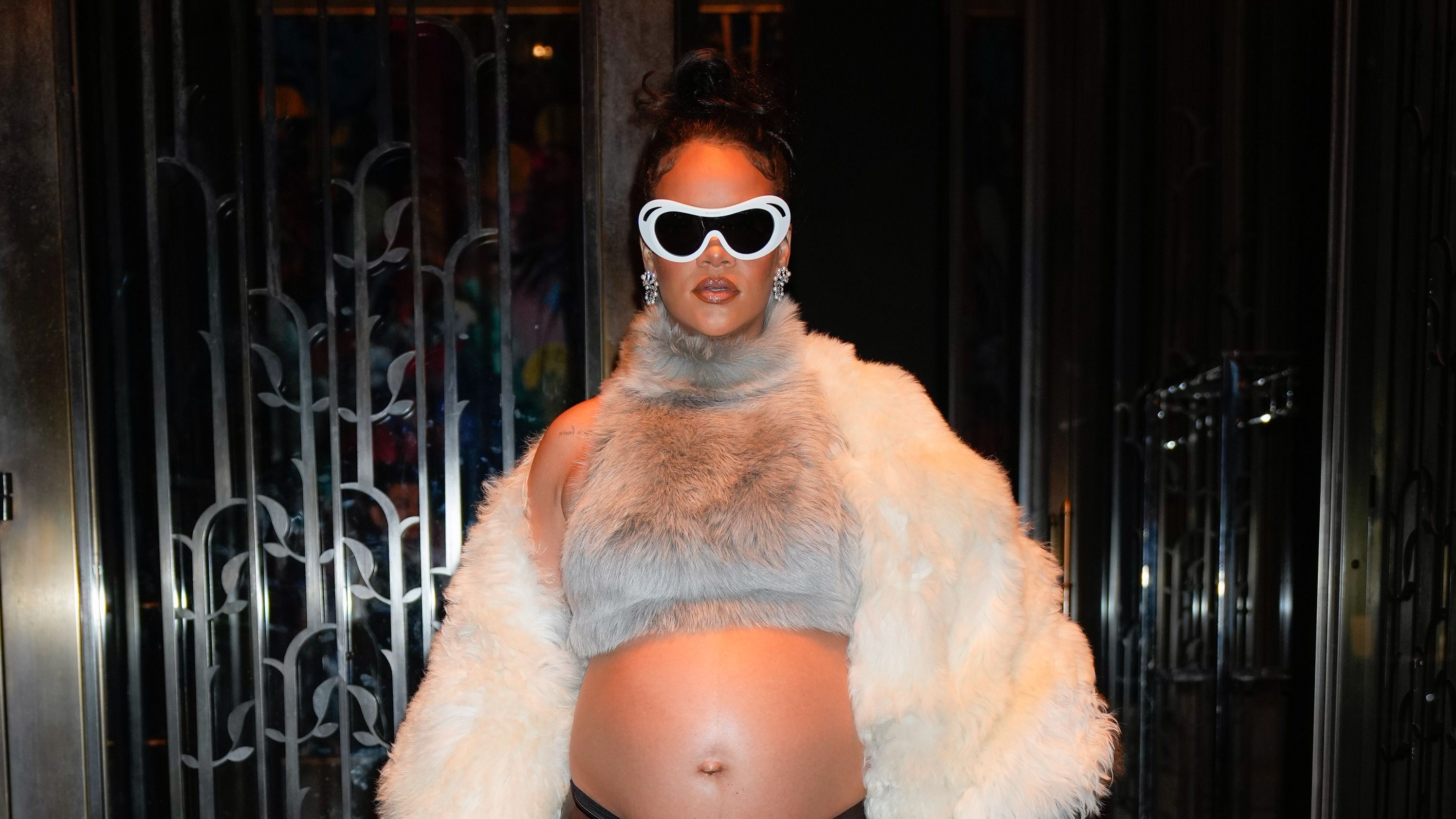 Rihanna is seen on May 05, 2023 in New York City. 