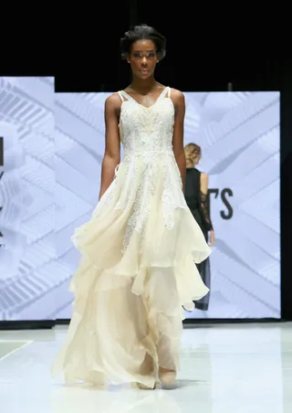 She's a Goddess - This woman wears a flowing white gown down the runway.(Photo: Rachel Murray/BET/Getty Images for BET) &nbsp;