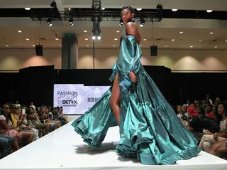 Ice Princess - Someone call Azealia Banks because this princess looks icy in this daring blue gown by Reco Chapple.(Photo: Rachel Murray/BET/Getty Images for BET )&nbsp;