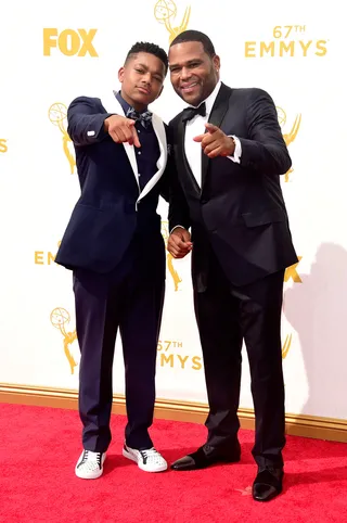 Anthony Anderson - Adorbs! The Black-ish star and BET Awards host brings his 13-year-old son as his date to the Emmys.  (Photo: Frazer Harrison/Getty Images)