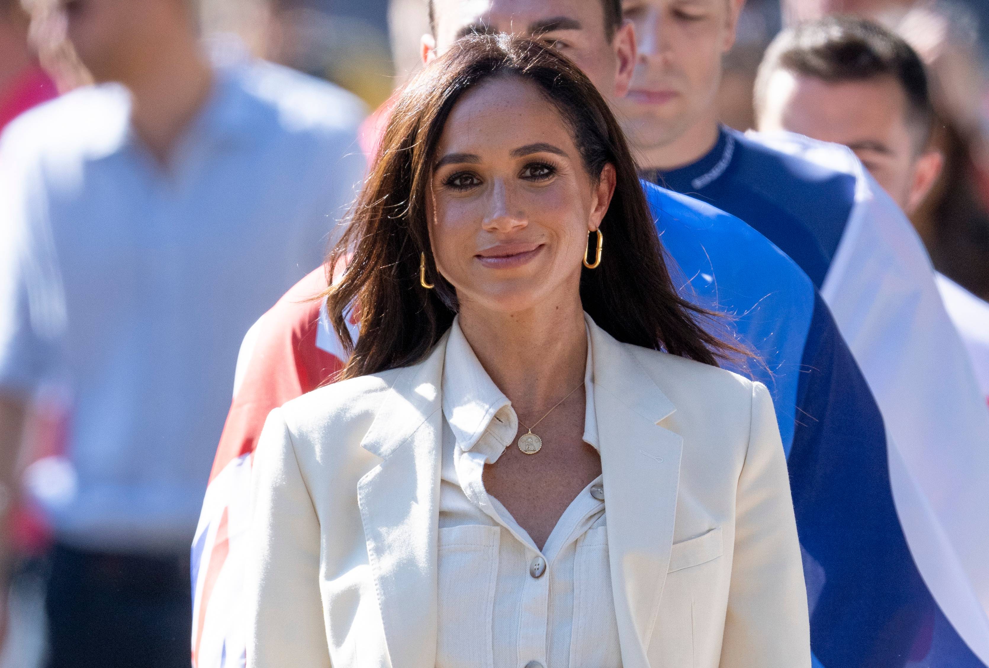 Meghan, Duchess of Sussex attends the cycling at the Invictus Games on September 15, 2023 in Dusseldorf, Germany. 