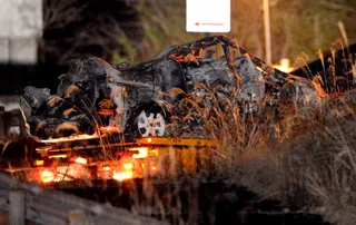 Nine Killed in Japan Tunnel Collapse - Nine bodies were pulled from vehicles crushed after a tunnel collapsed outside of Tokyo. (Photo: Kyodo News/AP Photo)