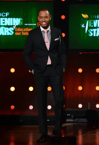 Hello Old Friend - North Carolina A&amp;T alum Terrence Jenkins is living the dream of so many UNCF scholars and came out to show his support.&nbsp;(Photo: Mark Davis/Getty Images for BET)