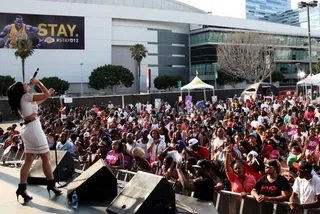 Music Matters Stage: Bridget Kelly - Roc Nation recording artist Bridget Kelly performed to a packed audience on the Music Matters Stage during Fan Fest.(Photo: James W. Lemke/Getty Images for BET)