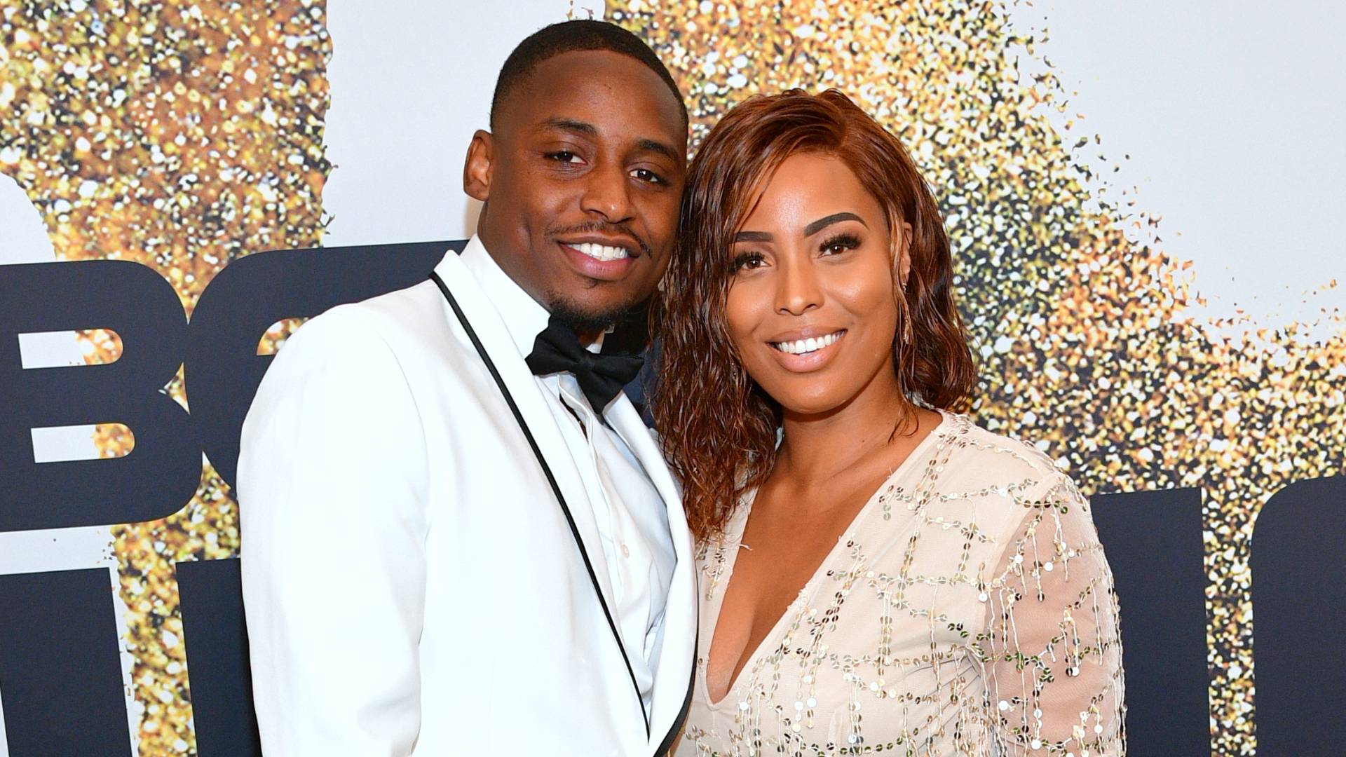 Neek Bey and Charmaine Johnise arrive at the BET Hip Hop Awards 2018 at Fillmore Miami Beach on October 6, 2018 in Miami Beach, Florida. 