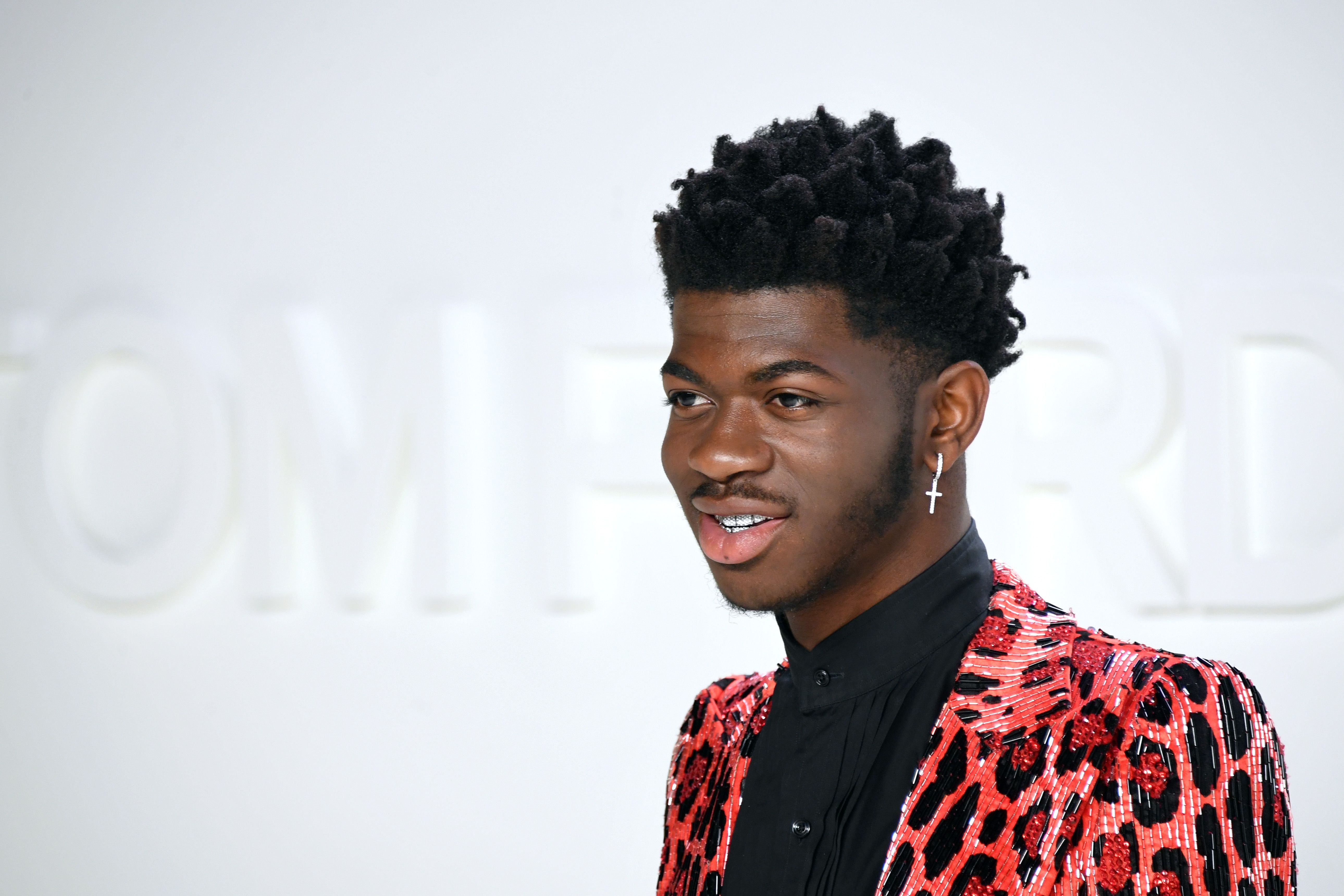 HOLLYWOOD, CALIFORNIA - FEBRUARY 07: Lil Nas X attends Tom Ford AW20 Show at Milk Studios on February 07, 2020 in Hollywood, California. (Photo by Mike Coppola/FilmMagic)