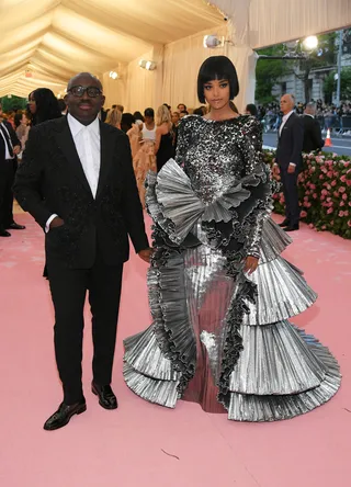 Edward Enninful and Ella Balinska - (Photo: Neilson Barnard/Getty Images)&nbsp;