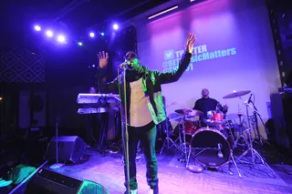Feelin' the Love - Trumaine Lamar basks in the moment with the standing room only audience at S.O.B.'s(Photo: Brad Barket/BET/Getty Images for BET)