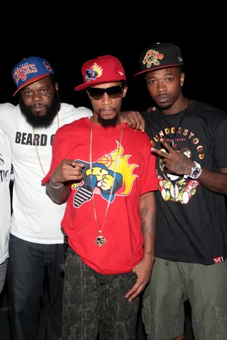 Chad B and Cocoa Brovaz - The Freestyle Friday judges stopped for a photo.(Photo: Terrence Jennings/PictureGroup)