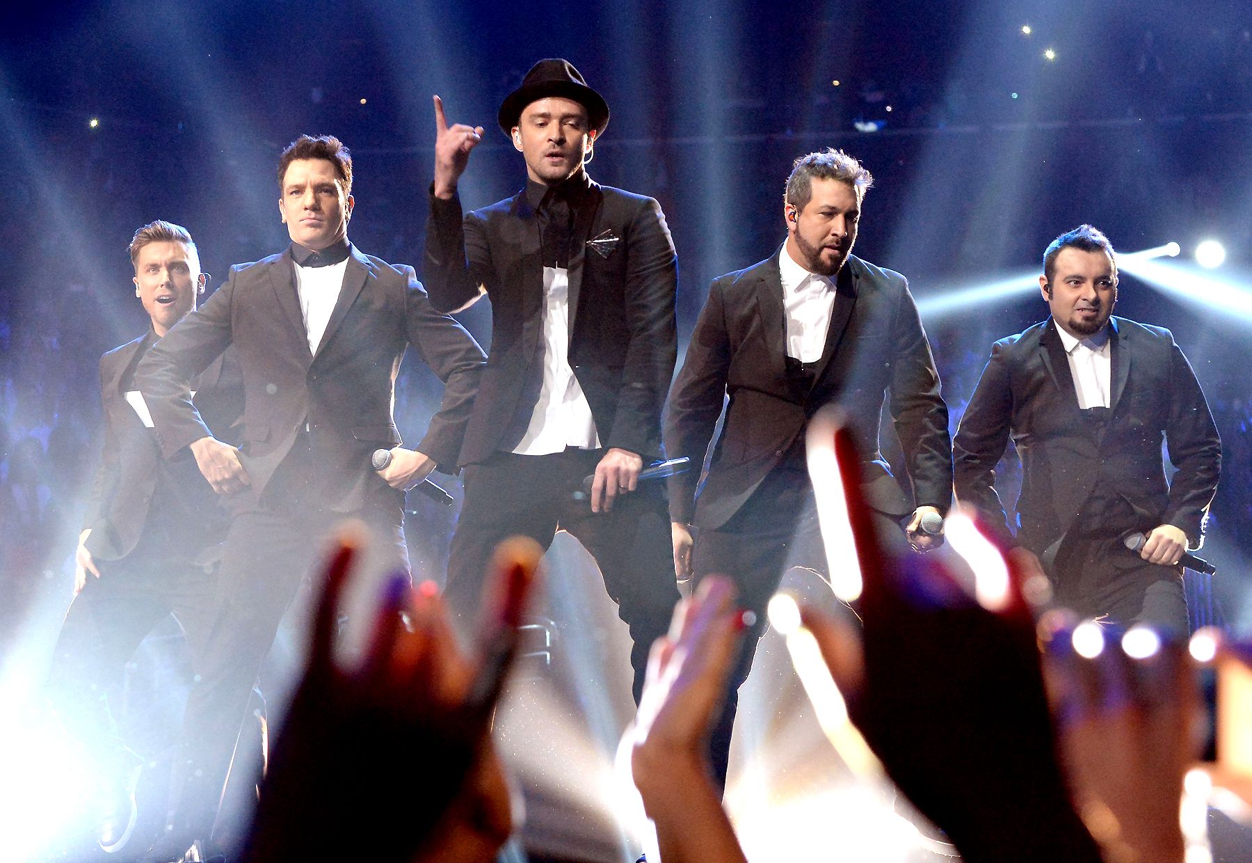 N'Sync - We know they're all married, engaged and/or hosting cooking shows, but they can step away from being adults and help us relive our teen years. We need studio footage and all.(Photo: Jeff Kravitz/FilmMagic for MTV)