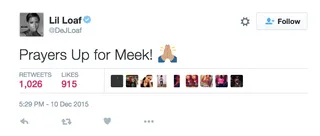 Free Meek? - Hoping for the best.&nbsp;(Photo: Dej Loaf via Twitter)