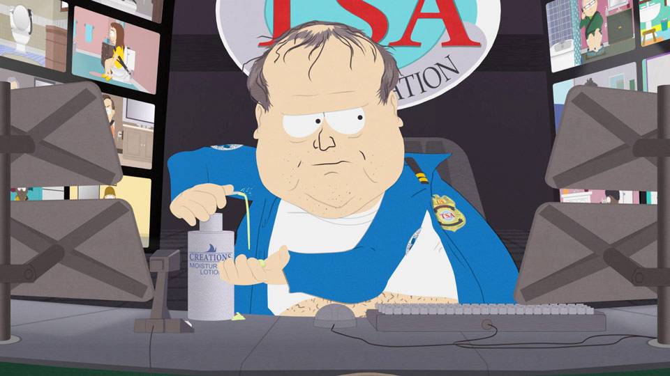 TSA, Cartman, masturbation, toilet Security Breach South Park (Video Clip) South Park