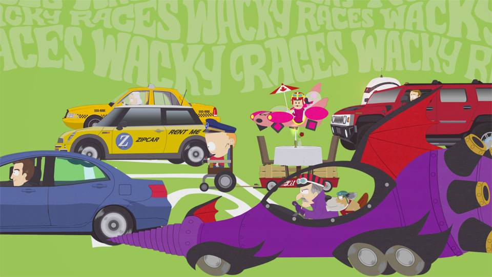 The Wacky Races Begin - South Park (Video Clip) | South Park Studios Brazil