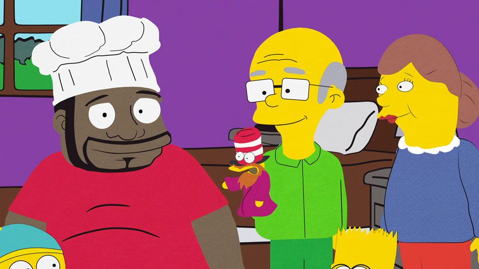 Cartman, Sea People, Greece, Cartman's Mom, Butters, The Simpsons